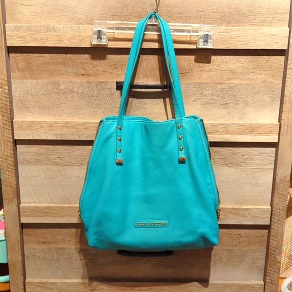 Juicy Couture Leather Shoulder Bag Turquoise